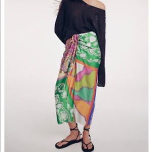 Zara Women’s High Waist Patch Work Skirt